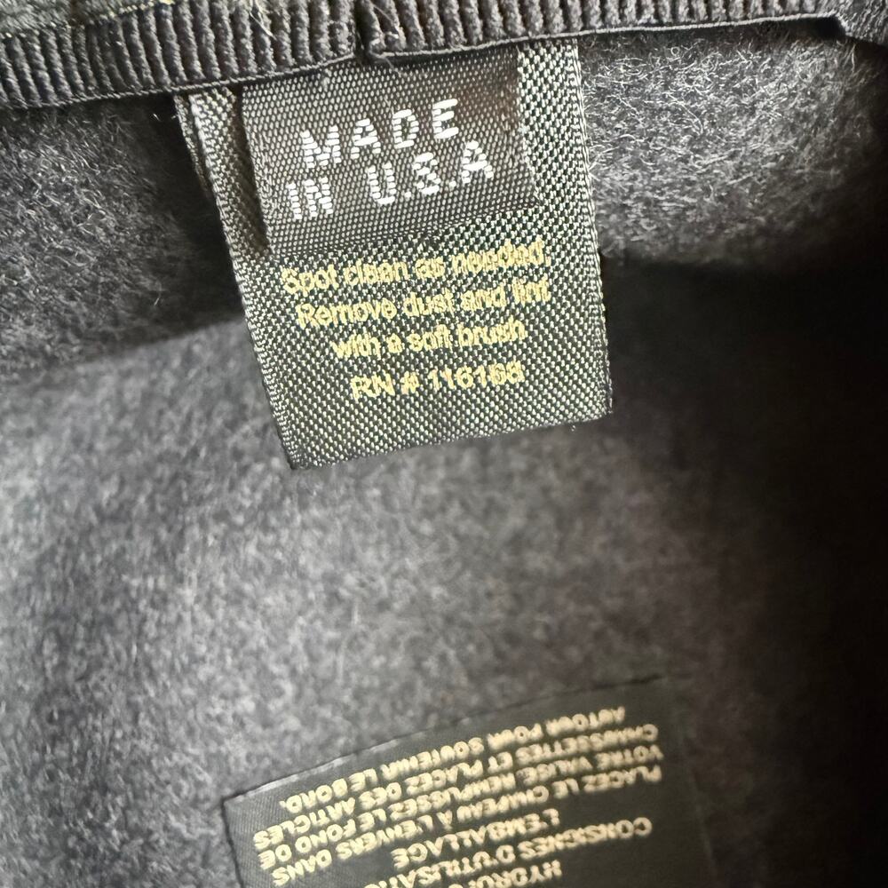Eric Javits New York Wool Fedora Hat Charcoal Gray Wide Brim Made USA - Picture 6 of 10